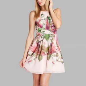 Ted Baker Pink Floral cocktail party dress
